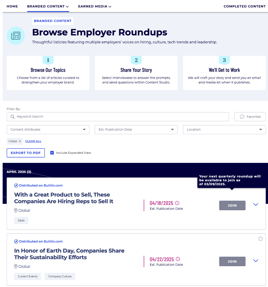 What is an Employer Roundup?